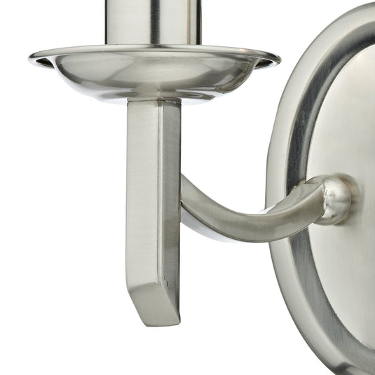 Dar Lighting AMB0946 Ambassador Double Wall Bracket Satin Chrome - 26552