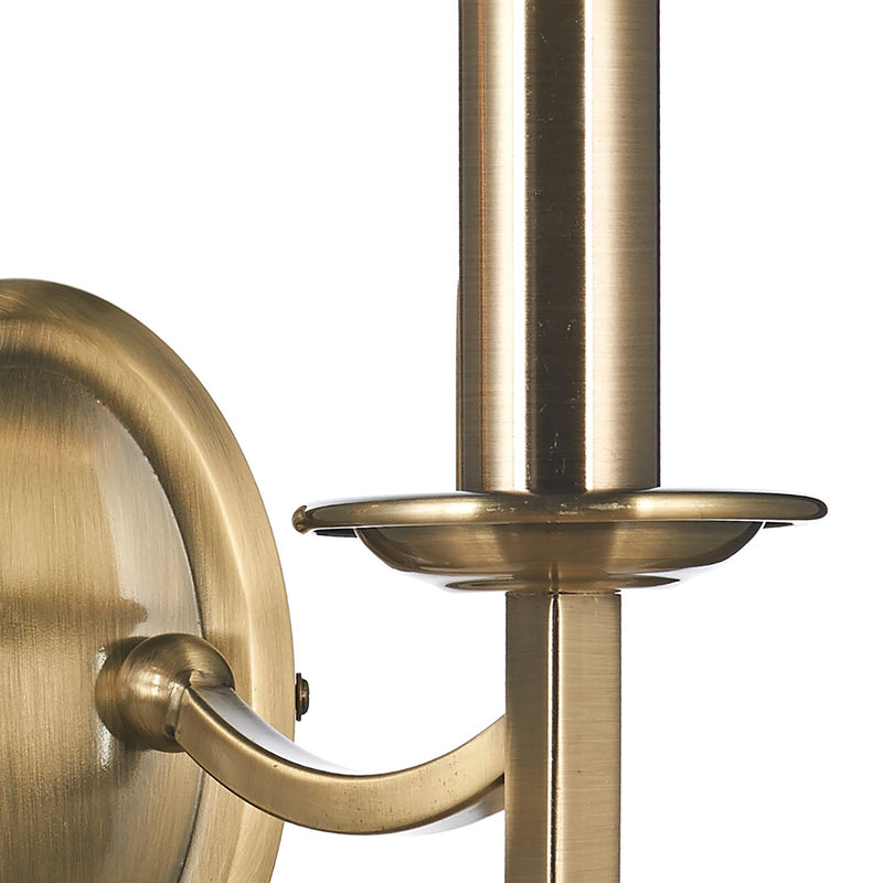 Load image into Gallery viewer, Dar Lighting AMB0975 Ambassador Double Wall Bracket Antique Brass - 23643
