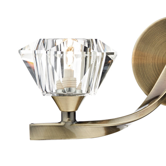 Dar Lighting ANC0975 Ancona Double Wall Bracket Antique Brass - 20678
