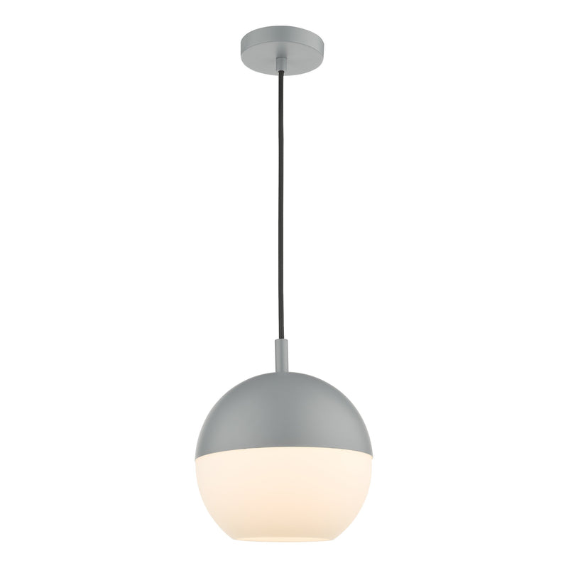 Load image into Gallery viewer, Dar Lighting AND0139 Andre 1 Light Single Pendant Grey Opal Glass - 37104
