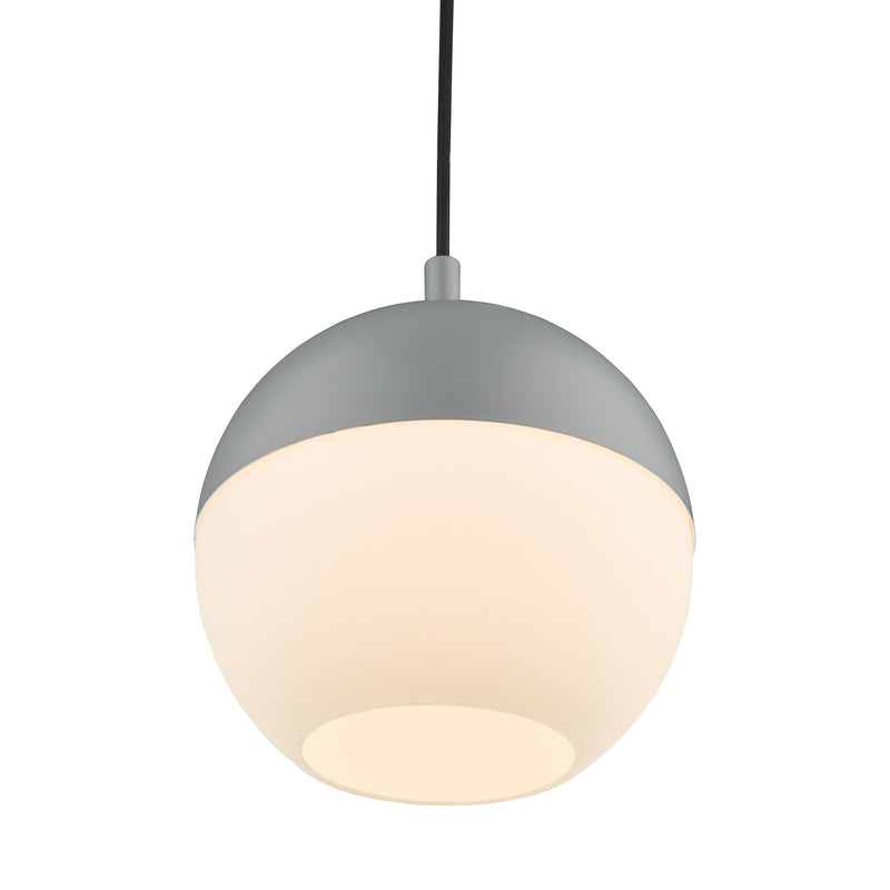 Load image into Gallery viewer, Dar Lighting AND0139 Andre 1 Light Single Pendant Grey Opal Glass - 37104
