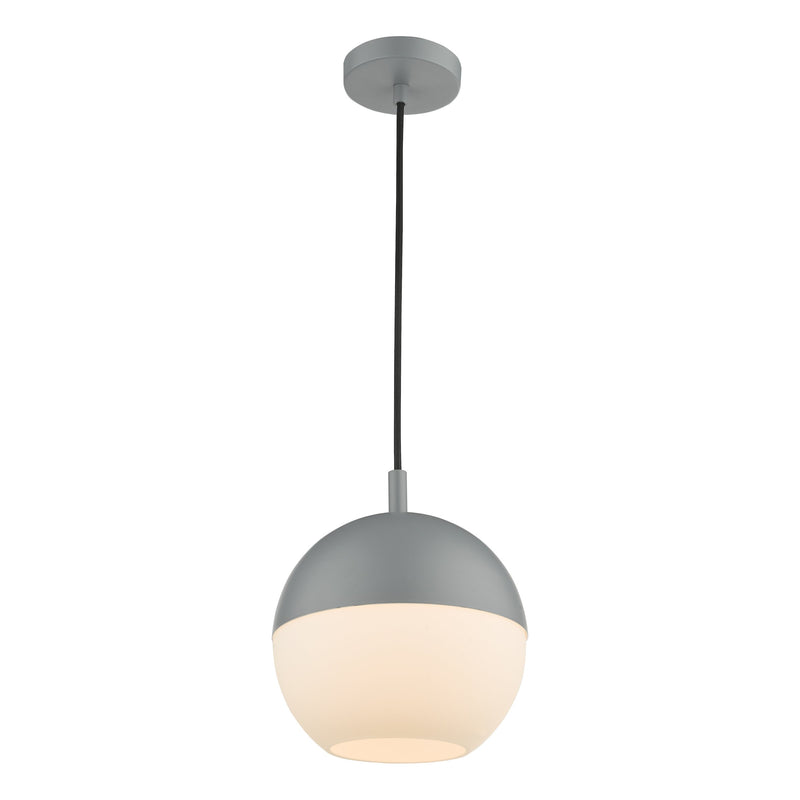 Load image into Gallery viewer, Dar Lighting AND0139 Andre 1 Light Single Pendant Grey Opal Glass - 37104
