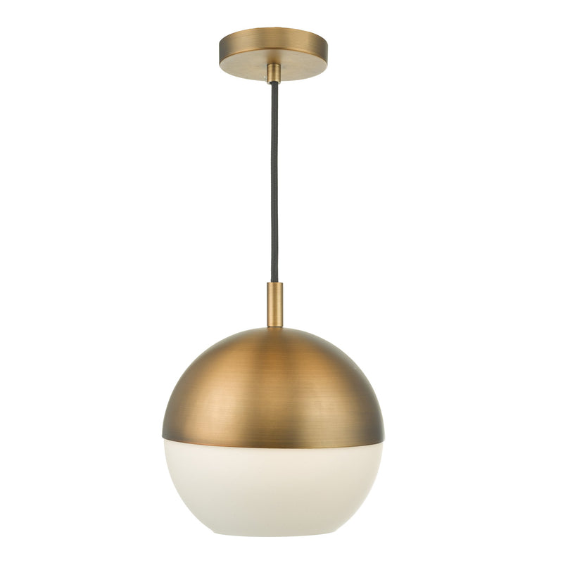 Load image into Gallery viewer, Dar Lighting AND0142 Andre 1 Light Pendant Aged Brass - 22597
