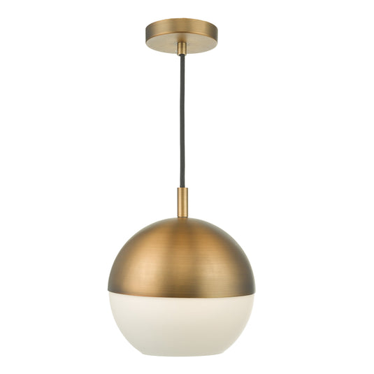 Dar Lighting AND0142 Andre 1 Light Pendant Aged Brass - 22597