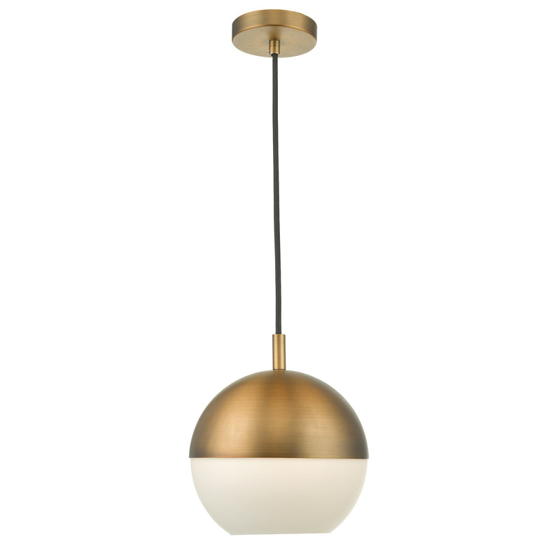 Load image into Gallery viewer, Dar Lighting AND0142 Andre 1 Light Pendant Aged Brass - 22597
