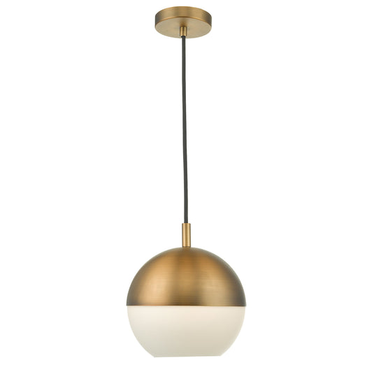 Dar Lighting AND0142 Andre 1 Light Pendant Aged Brass - 22597