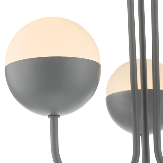 Dar Lighting AND0339 Andre 3 Light Semi Flush Grey Opal Glass - 37105