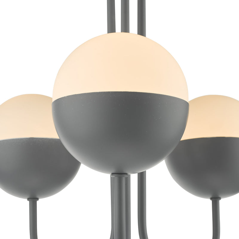 Load image into Gallery viewer, Dar Lighting AND0339 Andre 3 Light Semi Flush Grey Opal Glass - 37105
