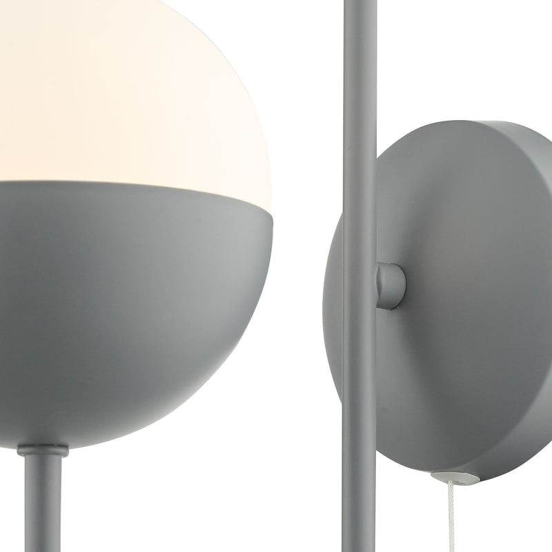 Load image into Gallery viewer, Dar Lighting AND0739 Andre Single Wall Light Grey Opal Glass - 37107
