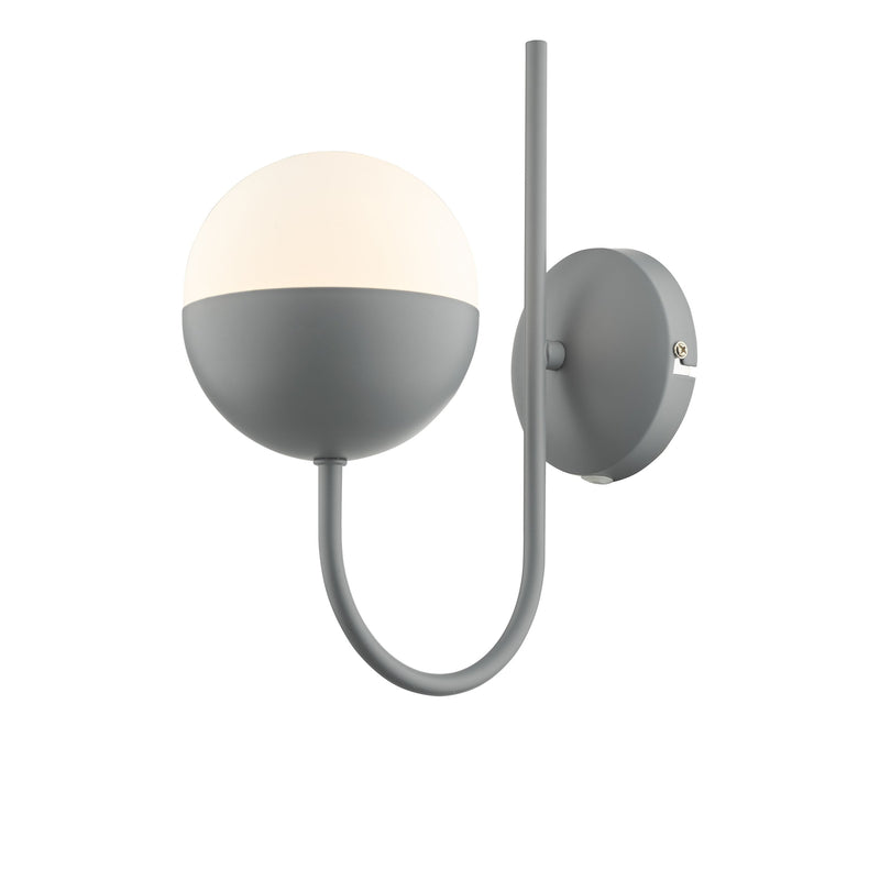 Load image into Gallery viewer, Dar Lighting AND0739 Andre Single Wall Light Grey Opal Glass - 37107
