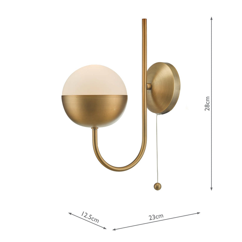 Load image into Gallery viewer, Dar Lighting AND0742 Andre Wall Light Aged Brass - 37108
