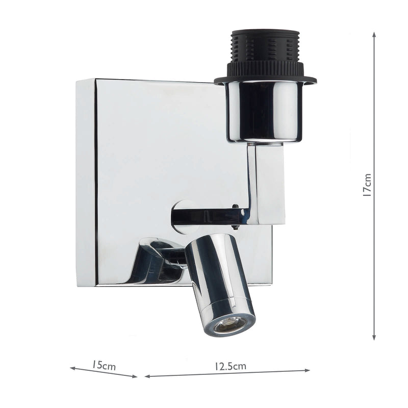 Load image into Gallery viewer, Dar Lighting ANV0750L Anvil Wall Bracket With LED Base Only Polished Chrome - 34883
