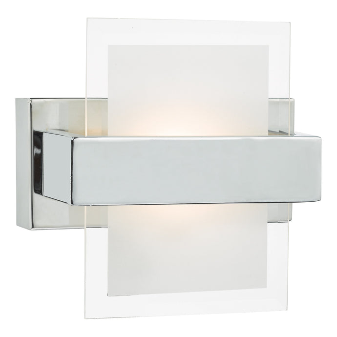 Dar Lighting APT0750 Apt LED Wall Light Polished Chrome & Glass - 24821