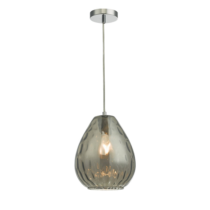 Dar Lighting APU0110 Apulia 1lt Pendant Smoked Glass - 23294
