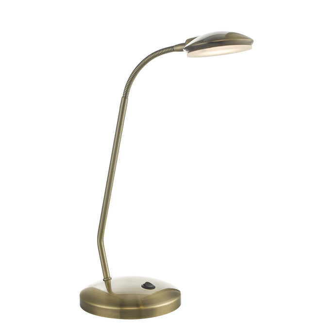 Dar Lighting ARI4075 Aria Task Lamp Antique Brass LED - 37110