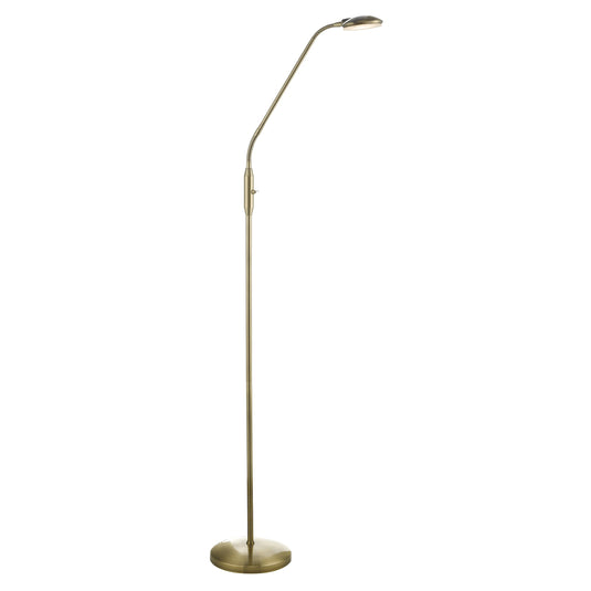 Dar Lighting ARI5575 Aria Floor Lamp Antique Brass LED - 23905