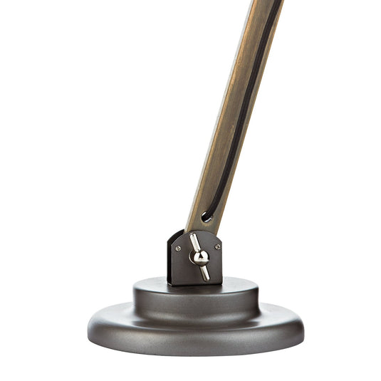 Dar Lighting ARK4248 Arken Table Lamp Raw Wood complete with Shade - 34890