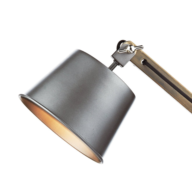 Load image into Gallery viewer, Dar Lighting ARK4248 Arken Table Lamp Raw Wood complete with Shade - 34890
