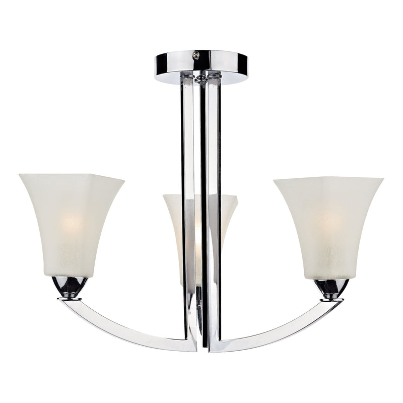 Load image into Gallery viewer, Dar Lighting ARL0350 Arlington 3 Light Semi Flush Polished Chrome - 17959
