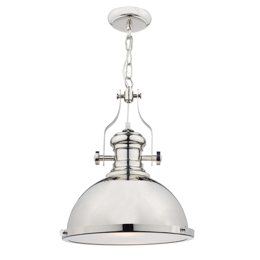 Dar Lighting ARO0138 Arona 1 Light Pendant Polished Chrome - 34891