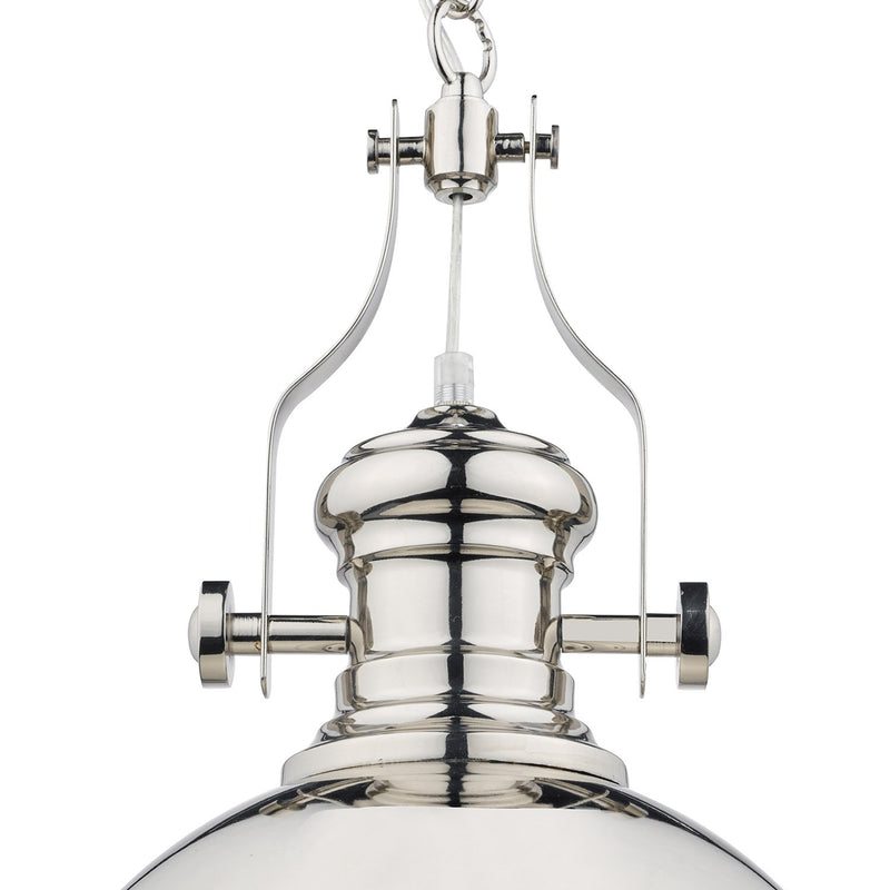 Load image into Gallery viewer, Dar Lighting ARO0138 Arona 1 Light Pendant Polished Chrome - 34891
