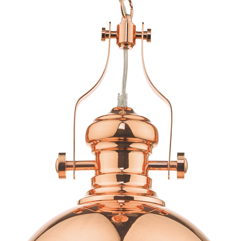 Load image into Gallery viewer, Dar Lighting ARO0164 Arona 1lt Pendant Copper &amp; Glass - 34892
