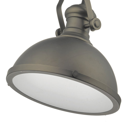 Dar Lighting ARO0167 Arona 1lt Pendant Antique Pewter & Glass - 34893