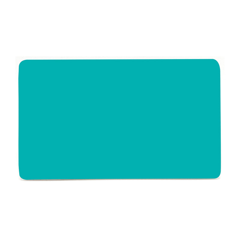 Load image into Gallery viewer, Trendi Switch ART-2BLKBT, Artistic Modern Double Blanking Plate, Bright Teal Finish, BRITISH MADE, (25mm Back Box Required), 5yrs Warranty - 53552
