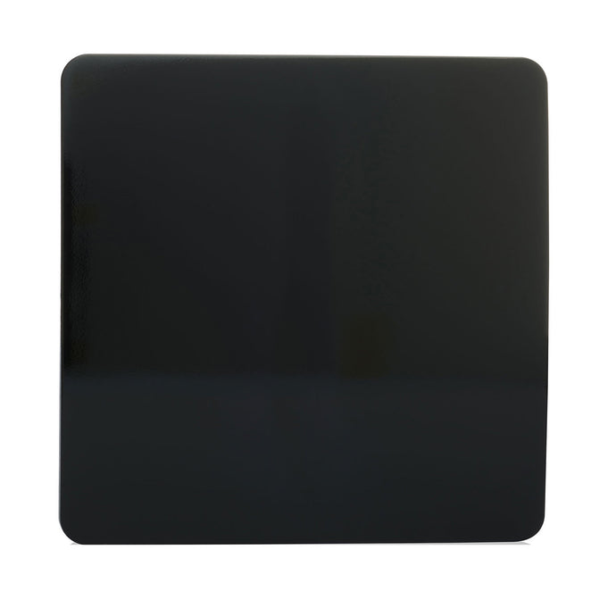 Trendi Switch ART-BLKBK, Artistic Modern 1 Gang Blanking Plate Gloss Black Finish, BRITISH MADE, (25mm Back Box Required), 5yrs Warranty - 24248