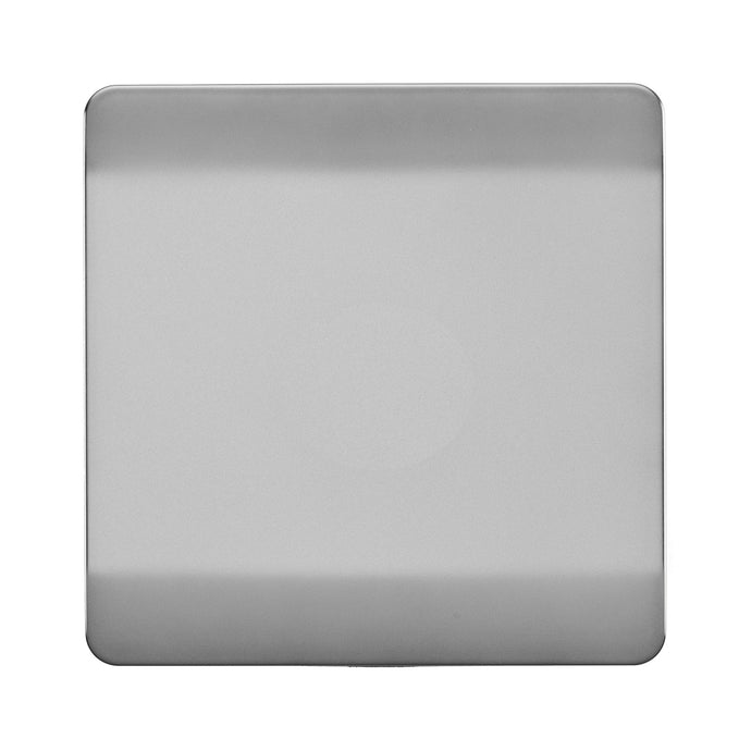 Trendi Switch ART-BLKBS, Artistic Modern 1 Gang Blanking Plate Brushed Steel Finish, BRITISH MADE, (25mm Back Box Required), 5yrs Warranty - 53686