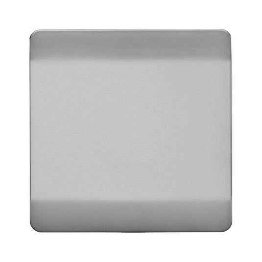 Trendi Switch ART-BLKBS, Artistic Modern 1 Gang Blanking Plate Brushed Steel Finish, BRITISH MADE, (25mm Back Box Required), 5yrs Warranty - 53686