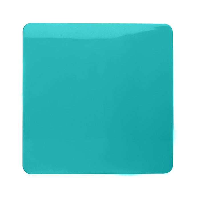 Trendi Switch ART-BLKBT, Artistic Modern 1 Gang Blanking Plate Bright Teal Finish, BRITISH MADE, (25mm Back Box Required), 5yrs Warranty - 53687