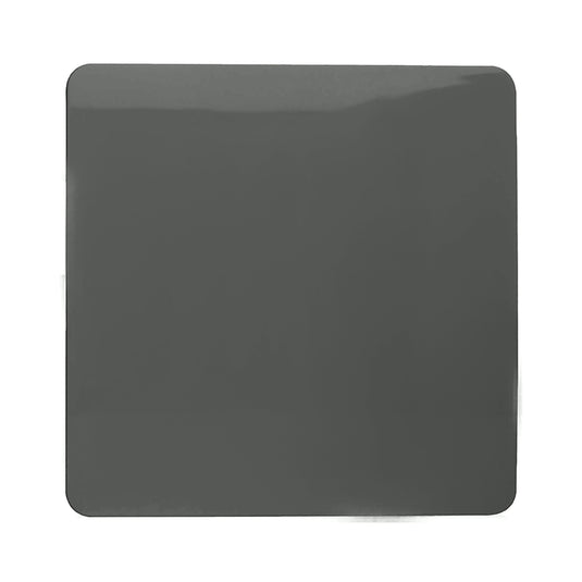 Trendi Switch ART-BLKCH, Artistic Modern 1 Gang Blanking Plate Charcoal Finish, BRITISH MADE, (25mm Back Box Required), 5yrs Warranty - 53689