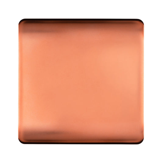 Trendi Switch ART-BLKCPR, Artistic Modern 1 Gang Blanking Plate Copper Finish, BRITISH MADE, (25mm Back Box Required), 5yrs Warranty - 53690