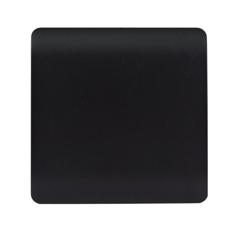 Load image into Gallery viewer, Trendi Switch ART-BLKMBK, Artistic Modern 1 Gang Blanking Plate Matt Black Finish, BRITISH MADE, (25mm Back Box Required), 5yrs Warranty - 43852
