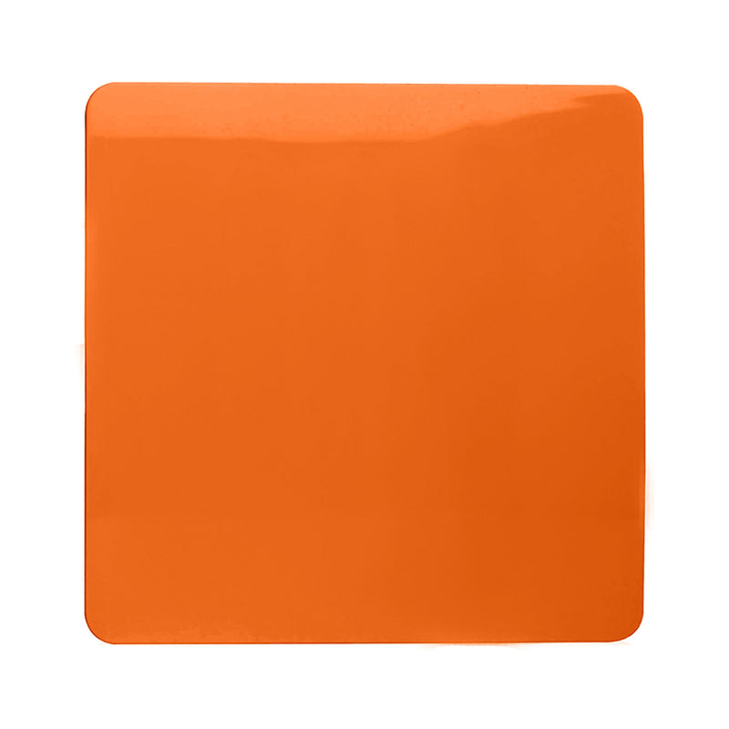 Load image into Gallery viewer, Trendi Switch ART-BLKOR, Artistic Modern 1 Gang Blanking Plate Orange Finish, BRITISH MADE, (25mm Back Box Required), 5yrs Warranty - 53698
