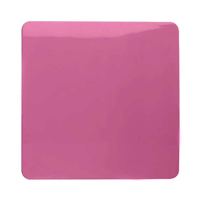 Trendi Switch ART-BLKPK, Artistic Modern 1 Gang Blanking Plate Pink Finish, BRITISH MADE, (25mm Back Box Required), 5yrs Warranty - 53699