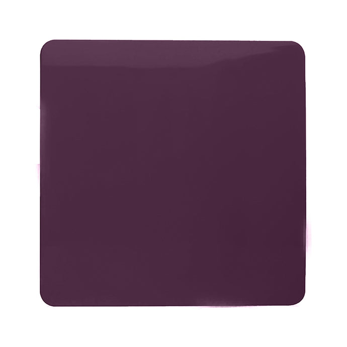 Trendi Switch ART-BLKPL, Artistic Modern 1 Gang Blanking Plate Plum Finish, BRITISH MADE, (25mm Back Box Required), 5yrs Warranty - 53700