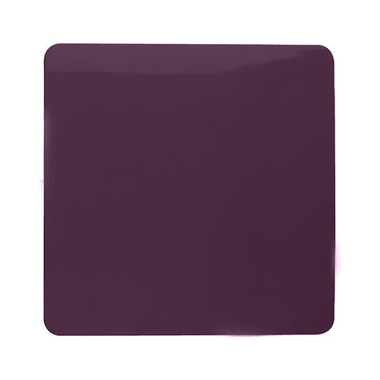 Trendi Switch ART-BLKPL, Artistic Modern 1 Gang Blanking Plate Plum Finish, BRITISH MADE, (25mm Back Box Required), 5yrs Warranty - 53700