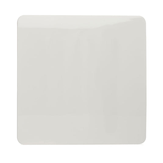 Trendi Switch ART-BLKWH, Artistic Modern 1 Gang Blanking Plate Gloss White Finish, BRITISH MADE, (25mm Back Box Required), 5yrs Warranty - 24247