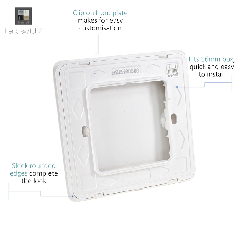 Load image into Gallery viewer, Trendi Switch ART-BLKMG, Artistic Modern 1 Gang Blanking Plate Moss Green Finish, BRITISH MADE, (25mm Back Box Required), 5yrs Warranty - 53695
