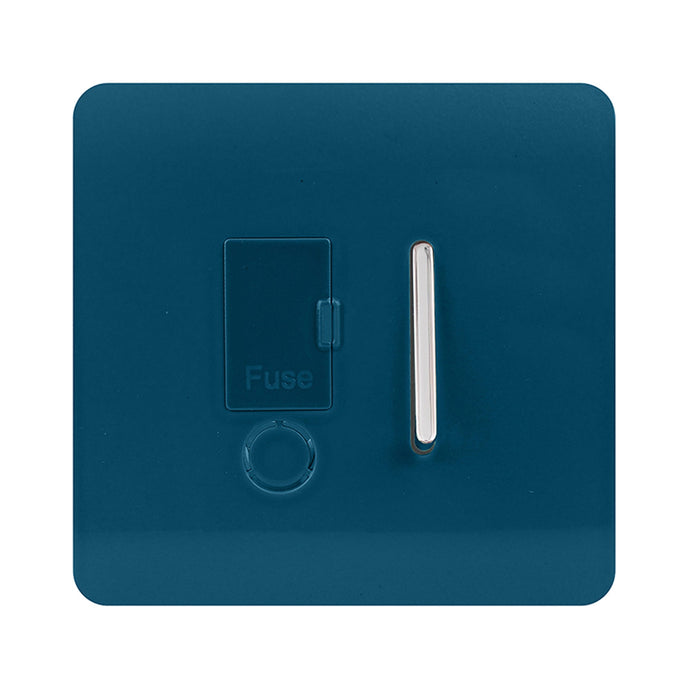 Trendi Switch ART-FSMD, Artistic Modern Switch Fused Spur 13A With Flex Outlet Midnight Blue Finish, BRITISH MADE, (35mm Back Box Required), 5yrs Warranty - 53734