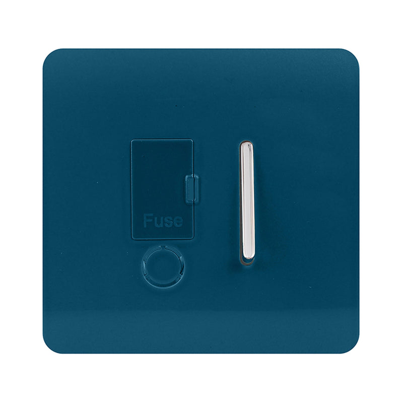 Load image into Gallery viewer, Trendi Switch ART-FSMD, Artistic Modern Switch Fused Spur 13A With Flex Outlet Midnight Blue Finish, BRITISH MADE, (35mm Back Box Required), 5yrs Warranty - 53734
