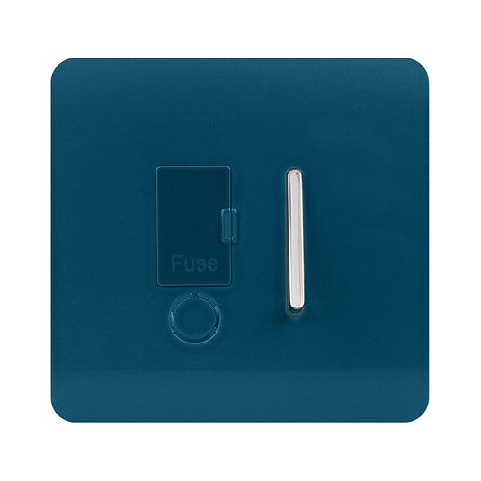 Trendi Switch ART-FSMD, Artistic Modern Switch Fused Spur 13A With Flex Outlet Midnight Blue Finish, BRITISH MADE, (35mm Back Box Required), 5yrs Warranty - 53734