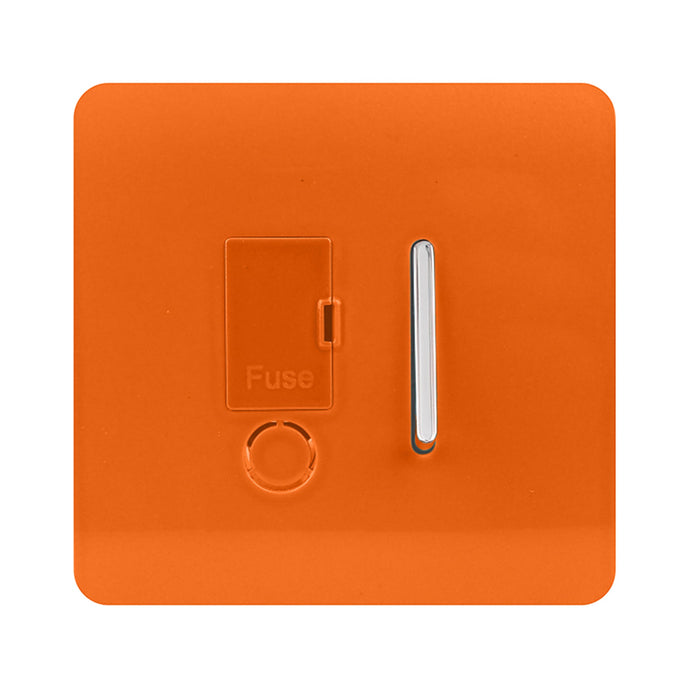 Trendi Switch ART-FSOR, Artistic Modern Switch Fused Spur 13A With Flex Outlet Orange Finish, BRITISH MADE, (35mm Back Box Required), 5yrs Warranty - 53738