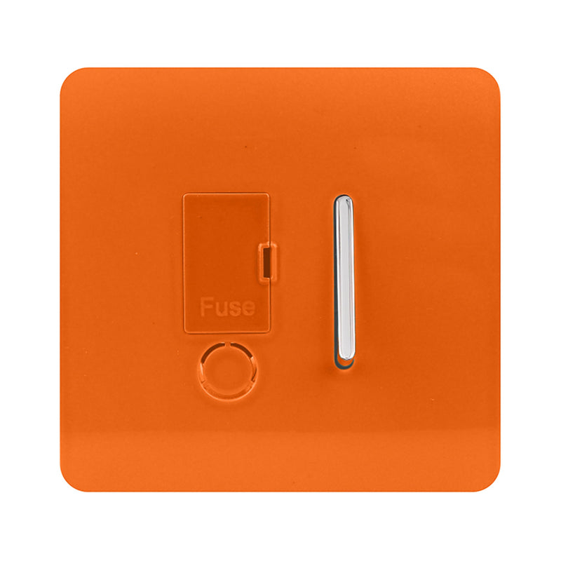 Load image into Gallery viewer, Trendi Switch ART-FSOR, Artistic Modern Switch Fused Spur 13A With Flex Outlet Orange Finish, BRITISH MADE, (35mm Back Box Required), 5yrs Warranty - 53738
