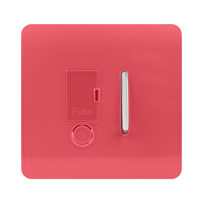 Trendi Switch ART-FSSB, Artistic Modern Switch Fused Spur 13A With Flex Outlet Strawberry Finish, BRITISH MADE, (35mm Back Box Required), 5yrs Warranty - 53741