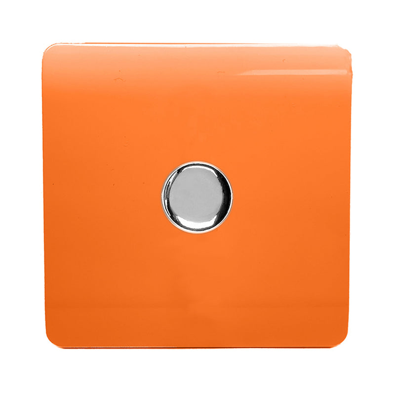 Load image into Gallery viewer, Trendi Switch ART-LDMOR, Artistic Modern 1 Gang 1 Way LED Dimmer Switch 5-150W LED / 120W Tungsten, Orange Finish, (35mm Back Box Required), 5yrs Warranty - 53755
