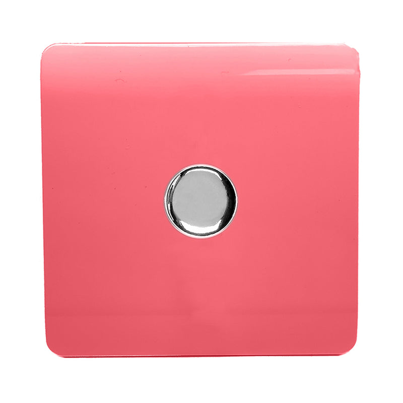 Load image into Gallery viewer, Trendi Switch ART-LDMSB, Artistic Modern 1 Gang 1 Way LED Dimmer Switch 5-150W LED / 120W Tungsten, Strawberry Finish, (35mm Back Box Required), 5yrs Warranty - 53758
