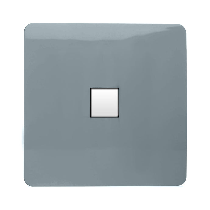 Trendi Switch ART-PCCG, Artistic Modern Single PC Ethernet Cat 5 & 6 Data Outlet Cool Grey Finish, BRITISH MADE, (35mm Back Box Required), 5yrs Warranty - 53763